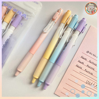  Bút gel MURA Aurora phong cách Hàn Quốc, màu pastel, mực đen ngòi kim 0.5mm BMR-8156