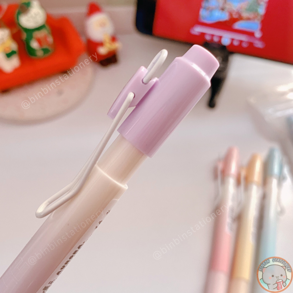 Bút gel MURA Aurora phong cách Hàn Quốc, màu pastel, mực đen ngòi kim 0.5mm BMR-8156