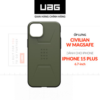 Ốp lưng chống sốc uag civilian hỗ trợ sạc magsafe cho iphone 15 plus