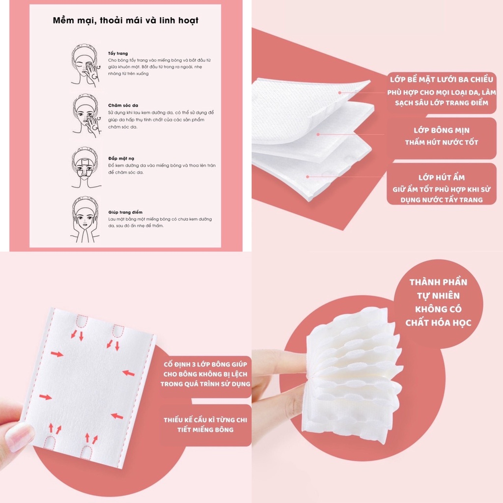 Bông tẩy trang COTTON PADS - 222 miếng