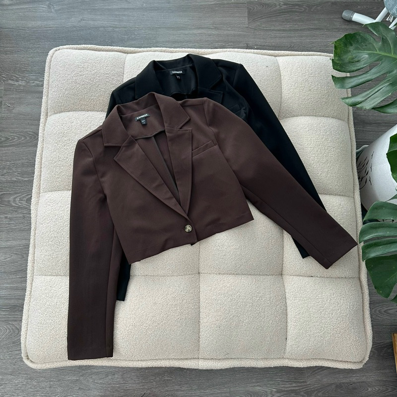 HIPU.VNXK - ÁO BLAZER EXPRESS CROPTOP TAY DÀI 1 NÚT.