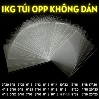  1kg Túi OPP loại không dán miệng túi bóng kiếng loại dày 