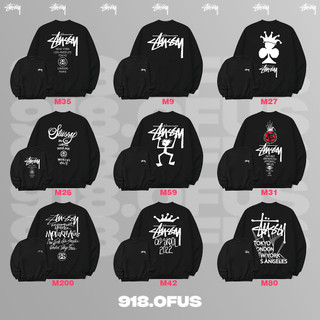 Áo sweater nỉ bông stussi logo brand unisex nam nữ form rộng chuẩn 918 Ofus