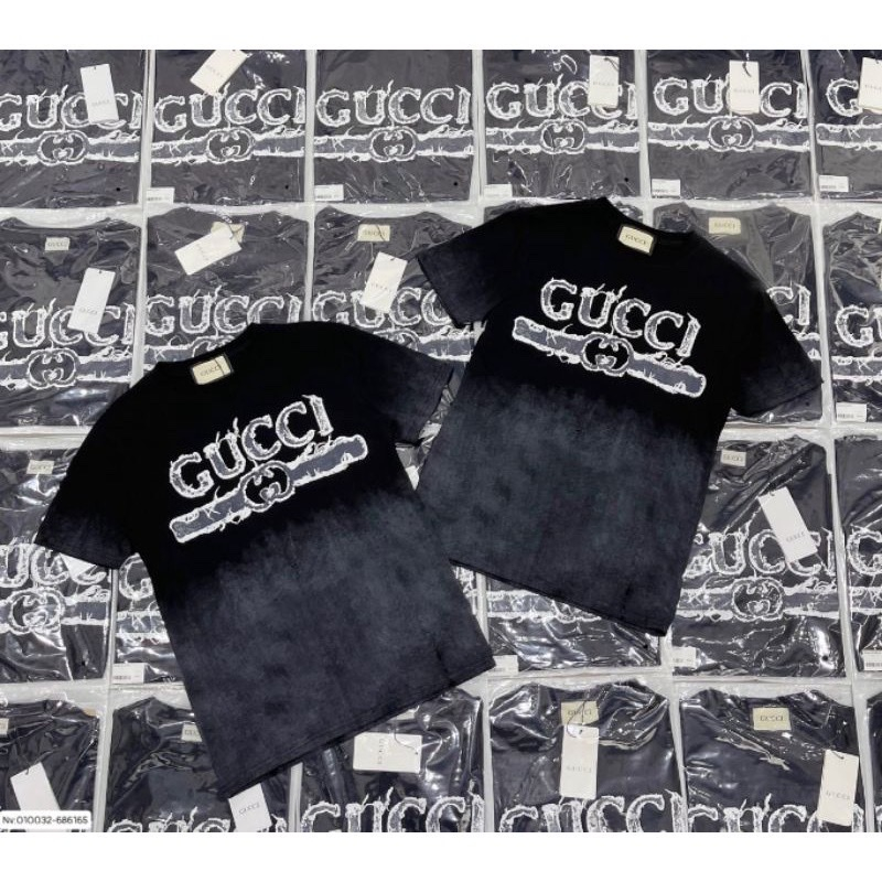 Áo Đôi Gucci Loang Unisex phom rộng dễ phối đồ HOT 2023! Hot #2023