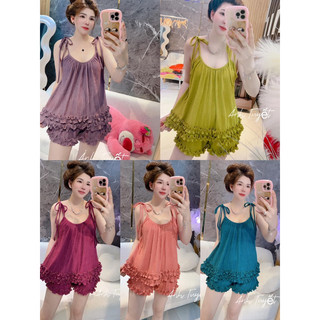 BỘ ĐÙI MẶC NHÀ ÁO DÂY BÈO