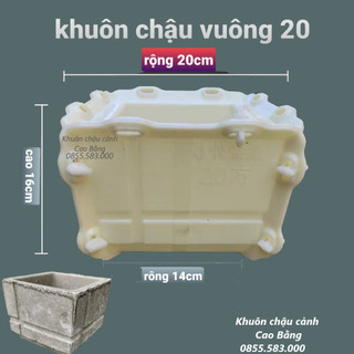 Khuôn đúc chậu cảnh vuông 20 - khuôn chậu bonsai mini để bàn