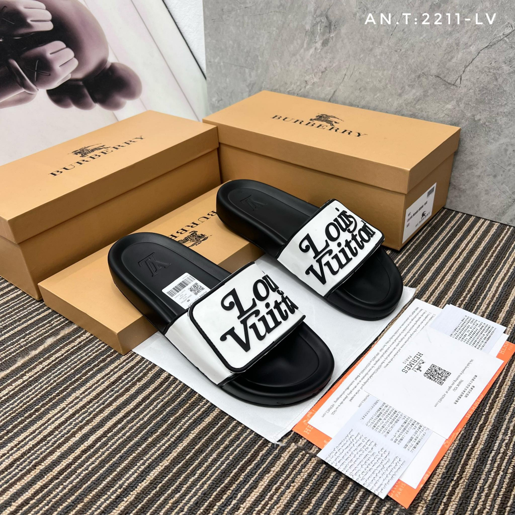 Dép Nam LV Cao Cấp Chữ Dập Nổi Dép Nam LV Quai Cao SU Hott HItt