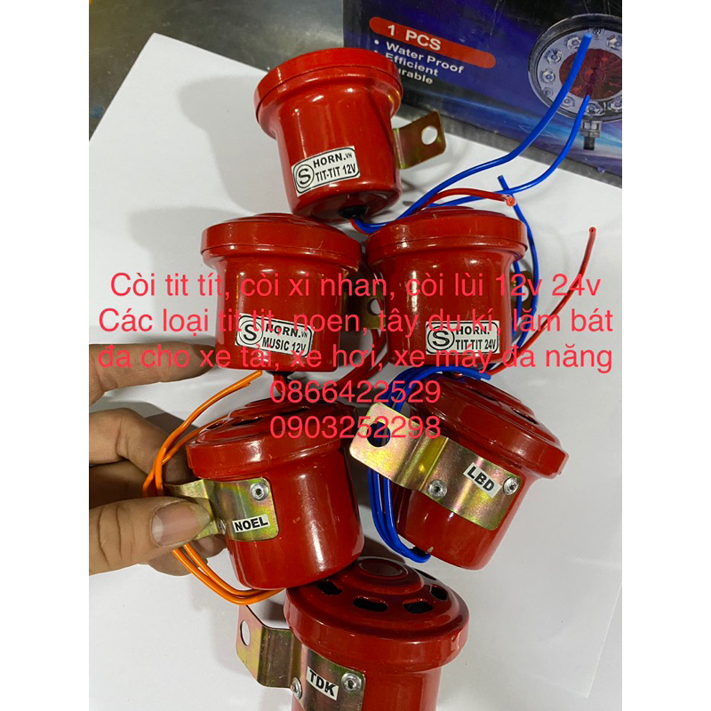 còi tít tít, xi nhan, coi lùi 12v 24v các loại nhạc cho xe tải, xe hơi, xe khách, xe ba gác