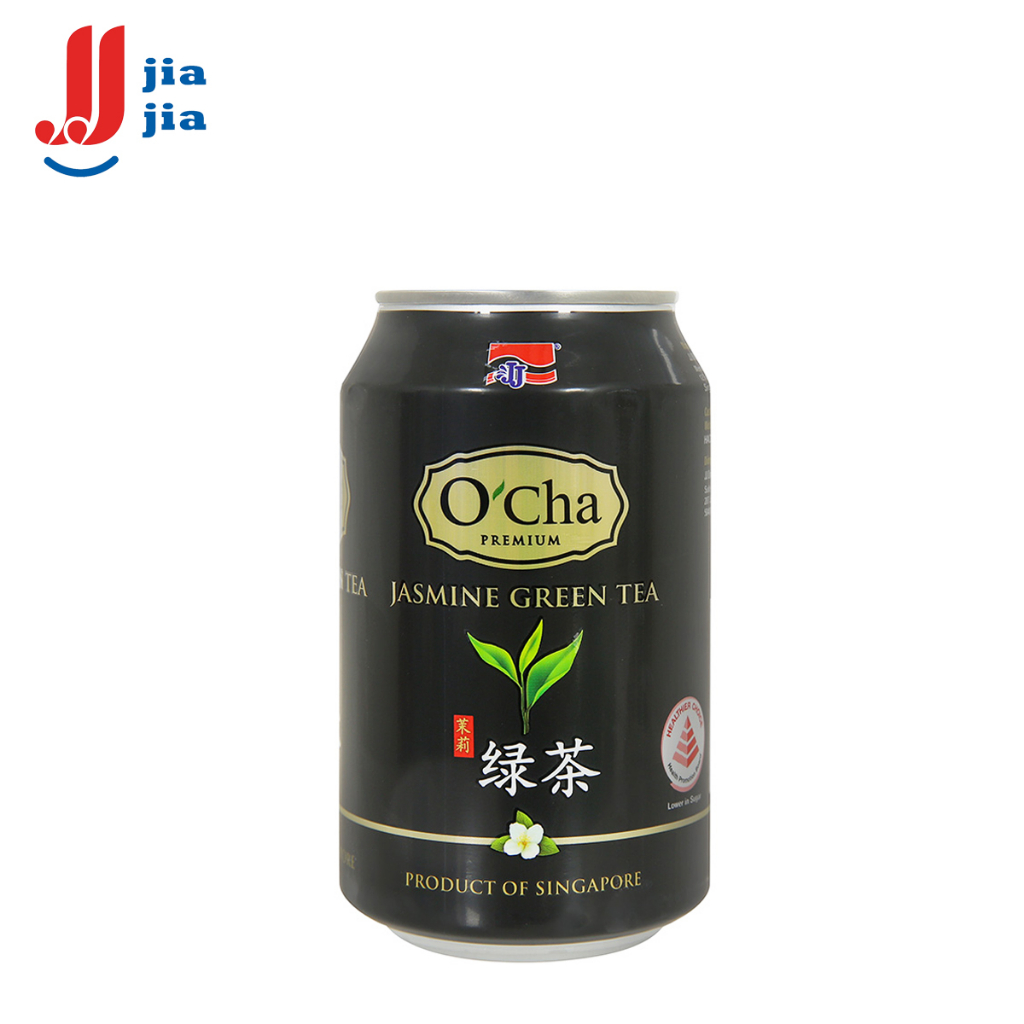 THÙNG 24 LON TRÀ XANH HOA NHÀI O'CHA PREMIUM JASMINE GREEN TEA JJ JIA JIA 300ML