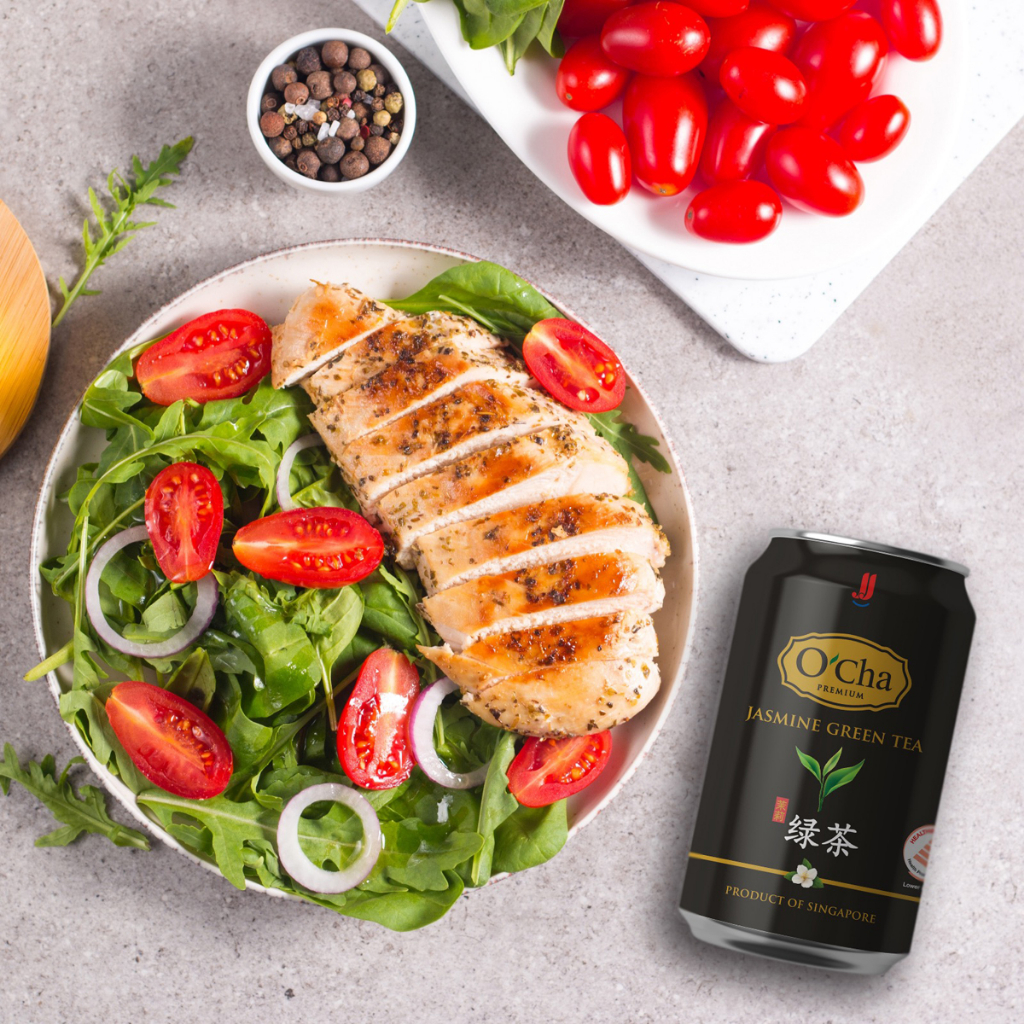 THÙNG 24 LON TRÀ XANH HOA NHÀI O'CHA PREMIUM JASMINE GREEN TEA JJ JIA JIA 300ML