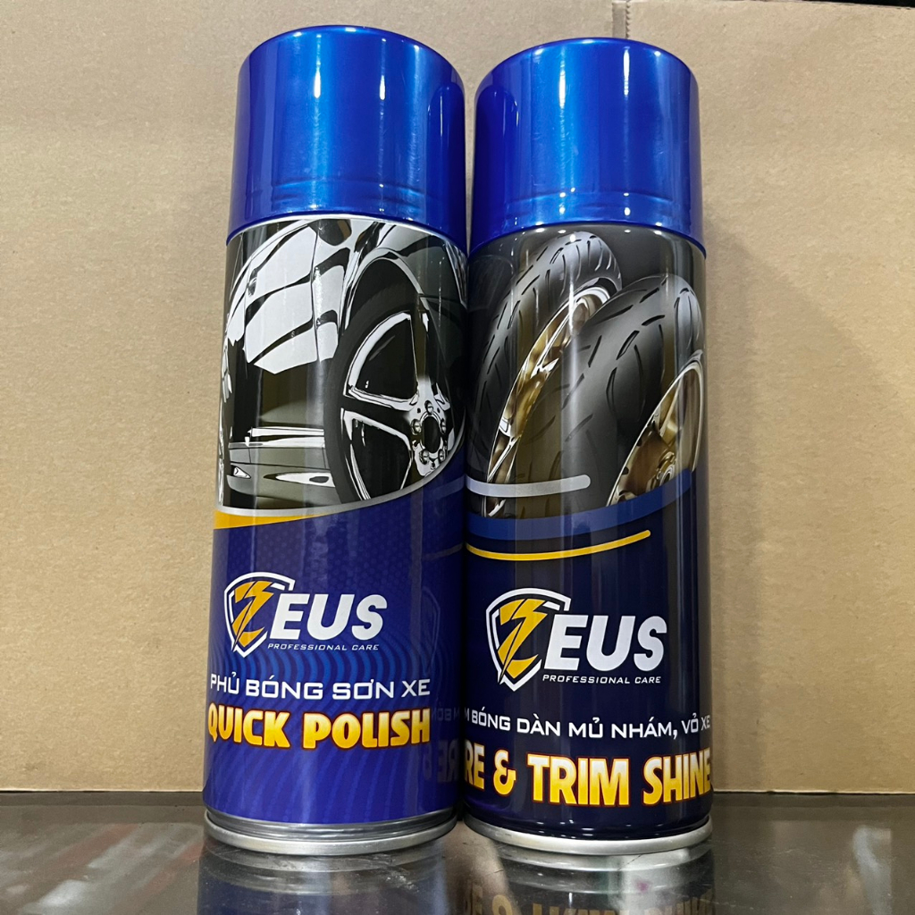 Phủ bóng sơn xe và phục hồi nhựa nhám Zeus