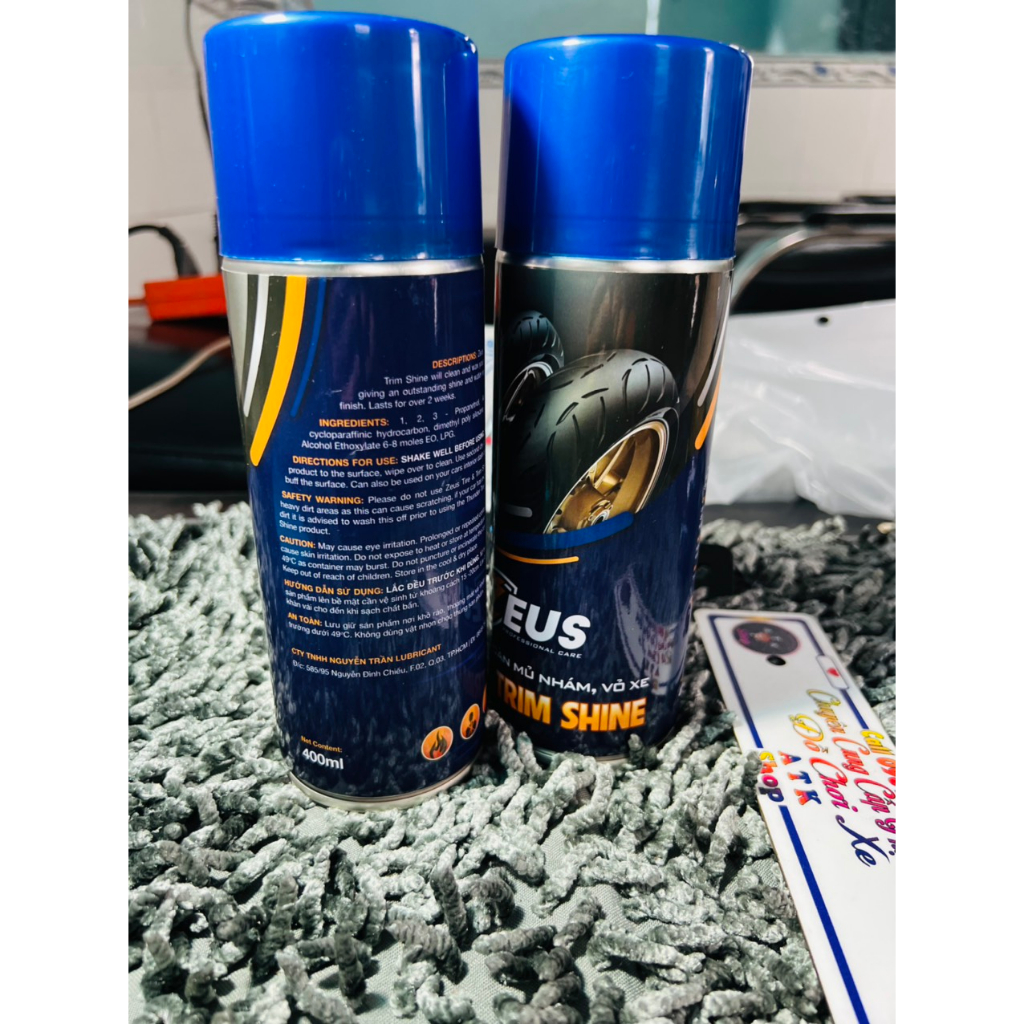 Phủ bóng sơn xe và phục hồi nhựa nhám Zeus