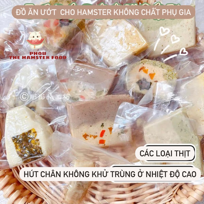 Đồ ăn ướt thịt tươi ức gà ức vịt cho hamster