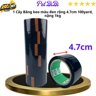 Băng keo màu đen opp, rộng 4,7cm 100yard, nặng 1kg, lõi giấy 3mm, 1 cây 6 cuộn - siêu thị băng keo