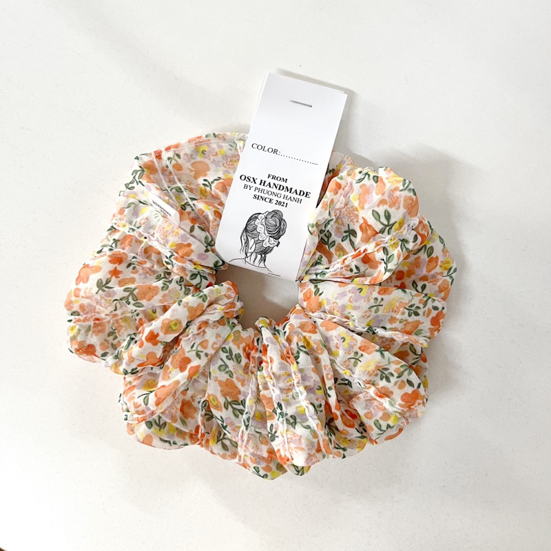 Dây cột Scrunchie voan thêu BIGSIZE handmade by Osx Scrunchie