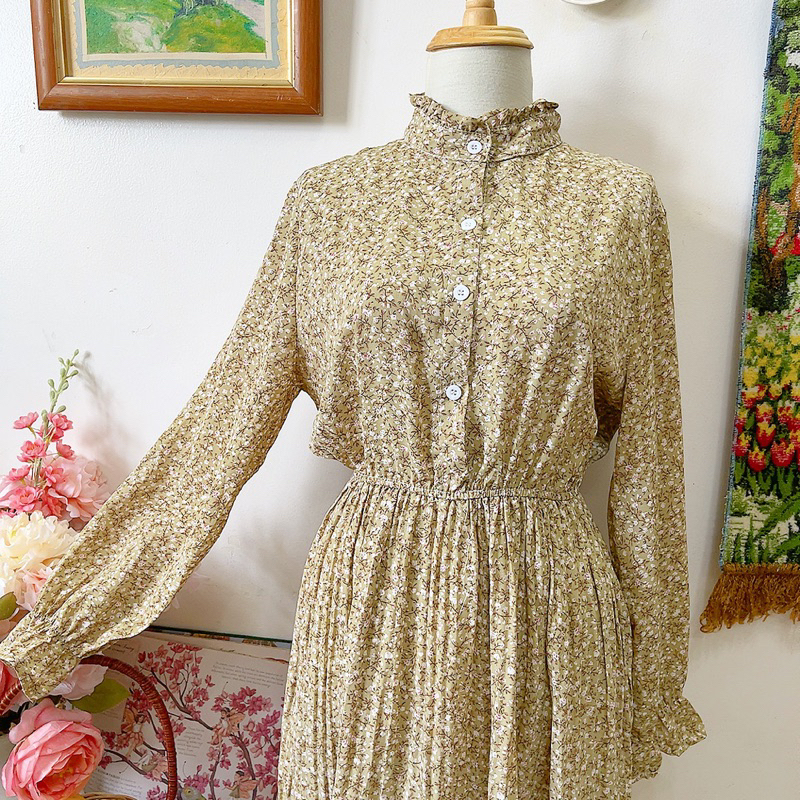 Đầm hoa nhí tay dài