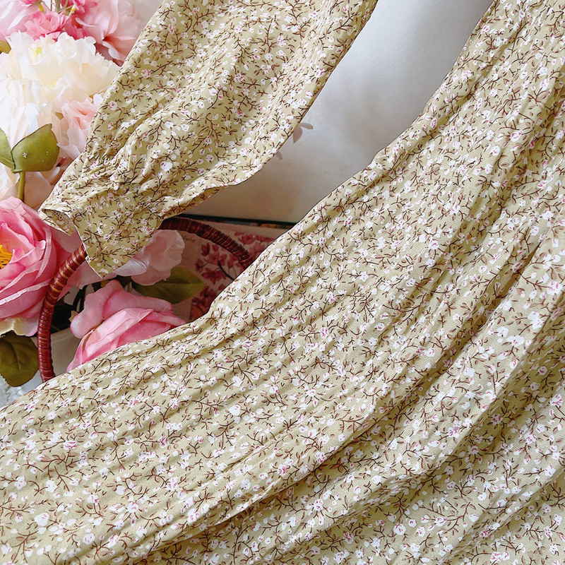 Đầm hoa nhí tay dài