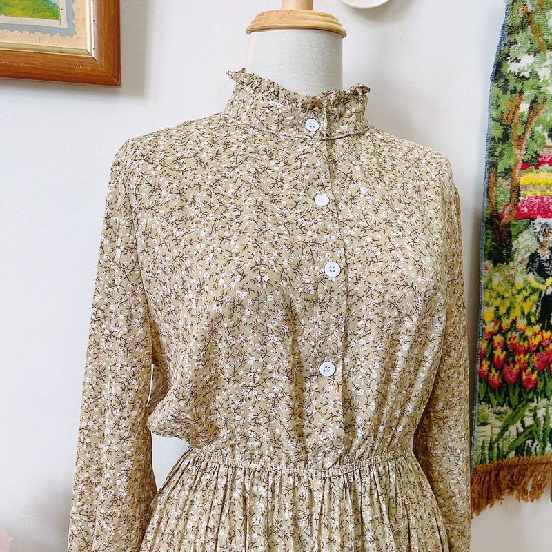 Đầm hoa nhí tay dài