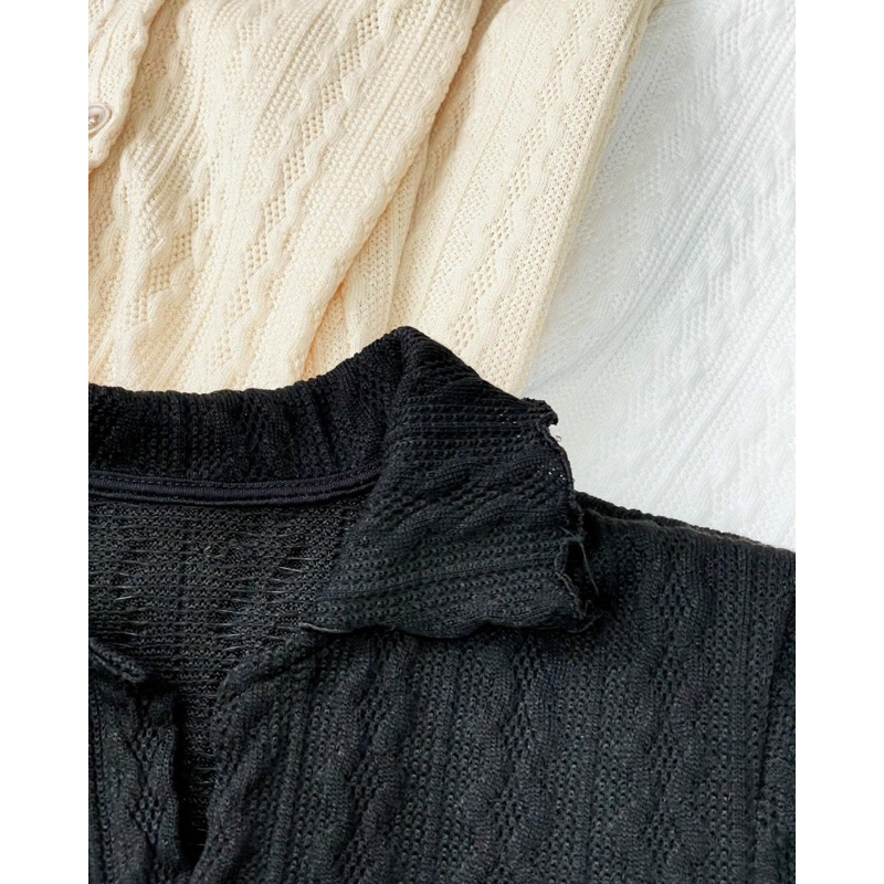 Set Áo sơmi + Chân váy Len thun