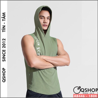 Áo thun 3 lỗ có nón thun lỗ kim thoáng mát qshop ab446