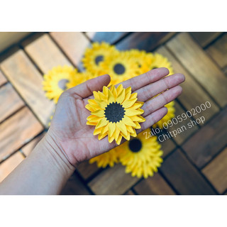 Hoa hướng dương ~7cm bằng giấy Mỹ thuật