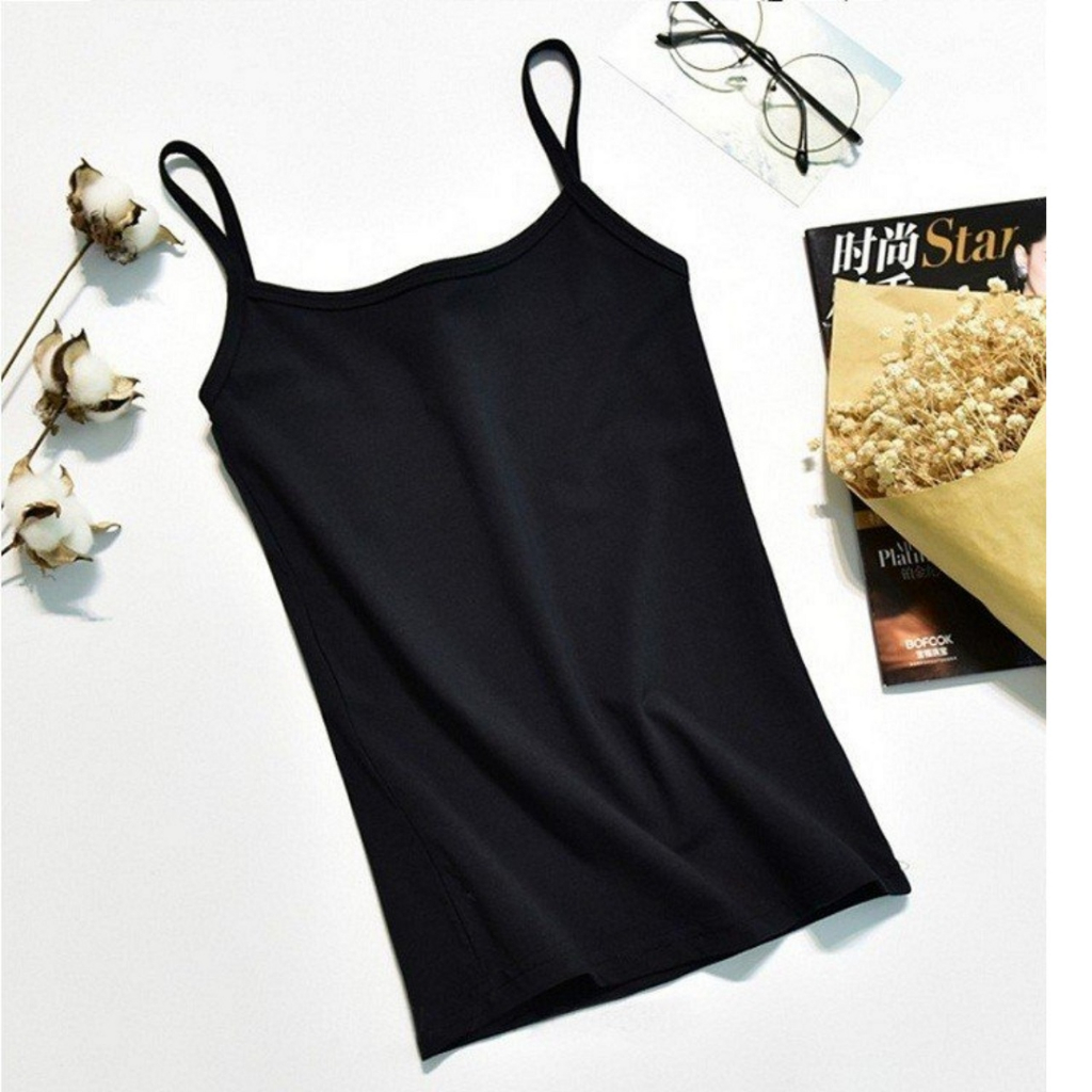 Áo Thun Hai Dây, Áo Thun Cotton Co Giãn, Áo Mặc Trong Vest A2D