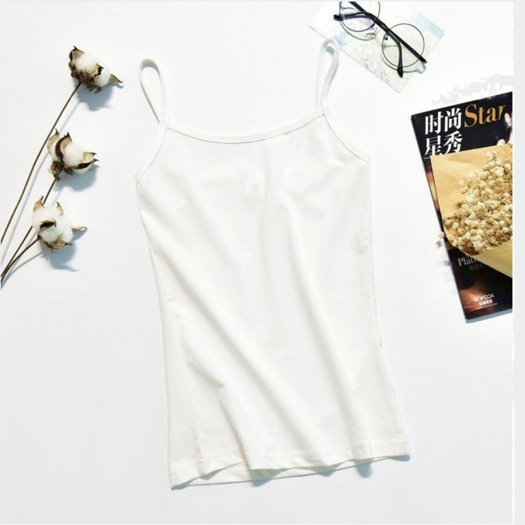 Áo Thun Hai Dây, Áo Thun Cotton Co Giãn, Áo Mặc Trong Vest A2D