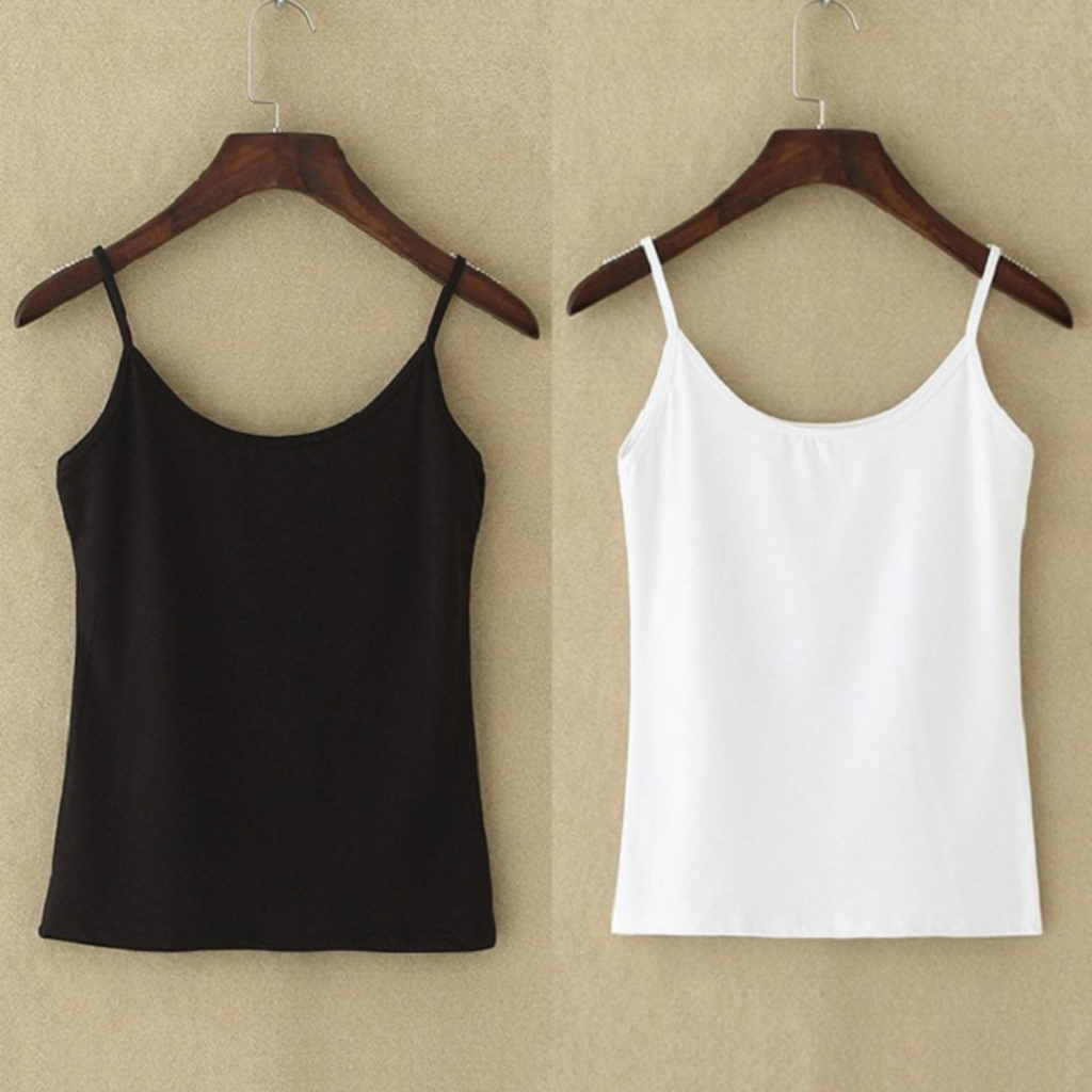 Áo Thun Hai Dây, Áo Thun Cotton Co Giãn, Áo Mặc Trong Vest A2D