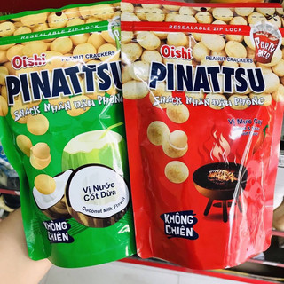 Snack nhan đậu phộng pinatsu túi zip gói 85g các vị thơm ngon