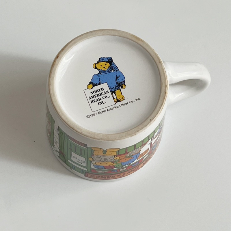 Cốc, ly gấu North America dễ thương vintage retro pastel gốm sứ Nhật Âu
