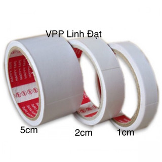 Băng dính hai mặt văn phòng, băng keo 2 mặt loại đẹp VPP Linh Đạt