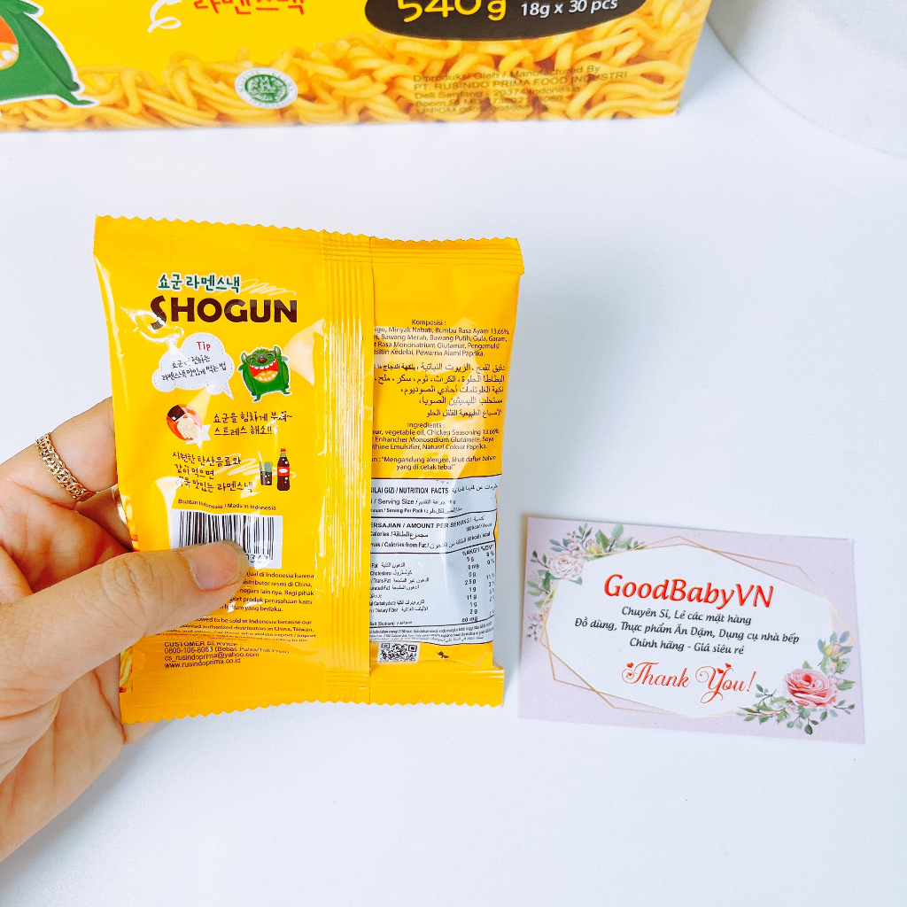 Mì ăn liền SHOGUN Hàn Quốc phủ phô mai cho trẻ em Goodbabyvn