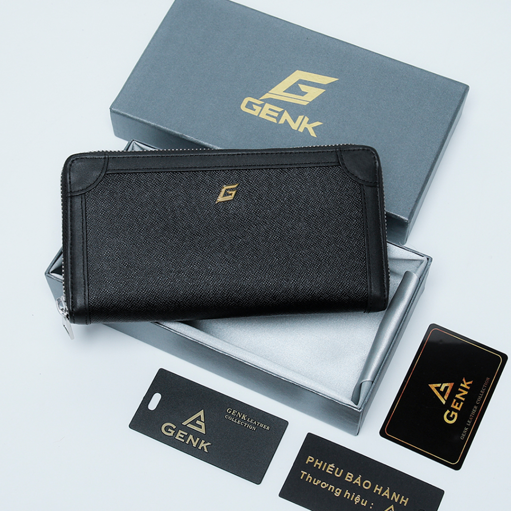 Ví Da Bò Nam Dáng Dài Cầm Tay Mainz Thương Hiệu Genk - GBM
