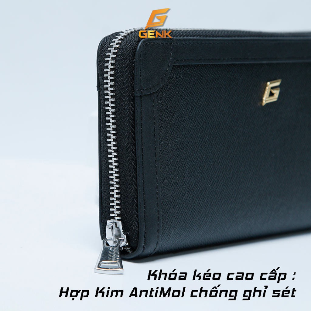 Ví Da Bò Nam Dáng Dài Cầm Tay Mainz Thương Hiệu Genk - GBM