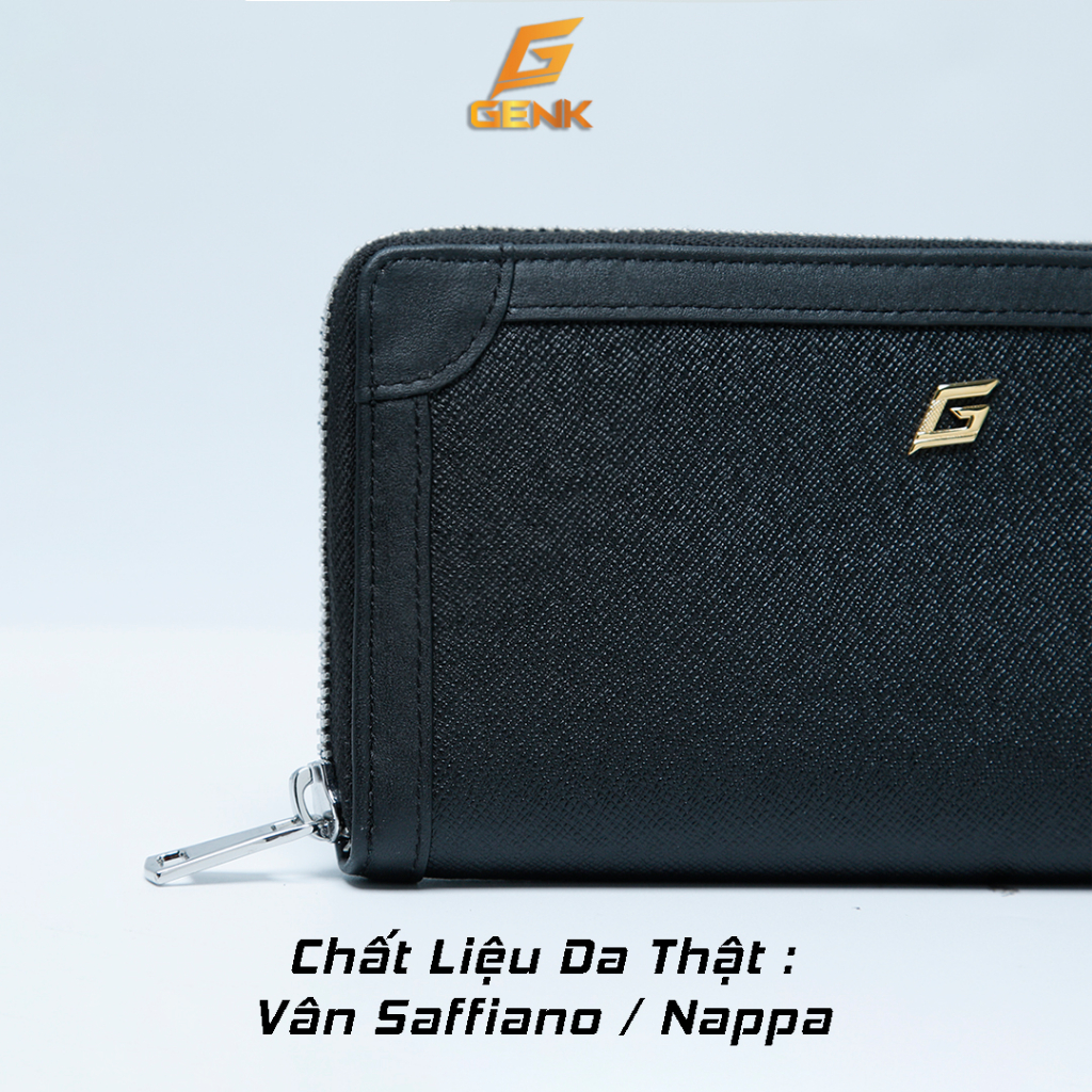 Ví Da Bò Nam Dáng Dài Cầm Tay Mainz Thương Hiệu Genk - GBM