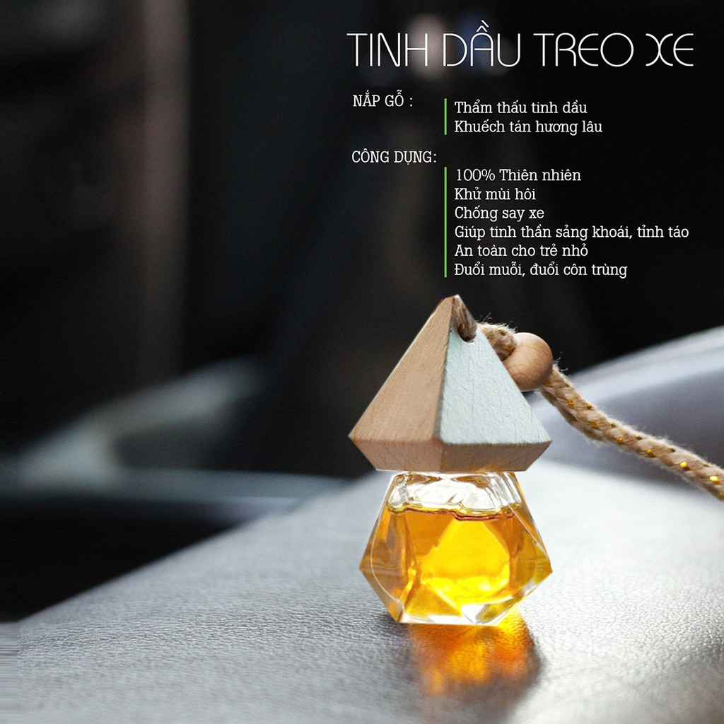 Tinh dầu treo xe, phòng, tủ quần áo nguyên chất khử mùi, thanh lọc không khí, giúp thư giãn tinh thần - avaskincare