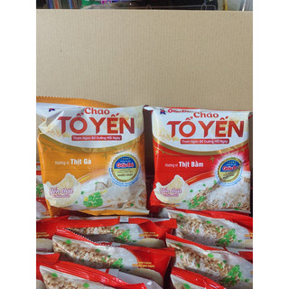 Combo 5 gói Cháo tổ Yến Gấu đỏ thịt bằm và hương vị thịt gà gói 50g