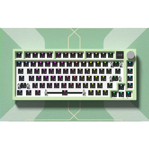 Bộ KIT Bàn Phím Cơ Custom WK75 Pro - Weikav K75 - Gasket / 3 Modes / Led RGB / Màn Hình Hiển Thị % Pin