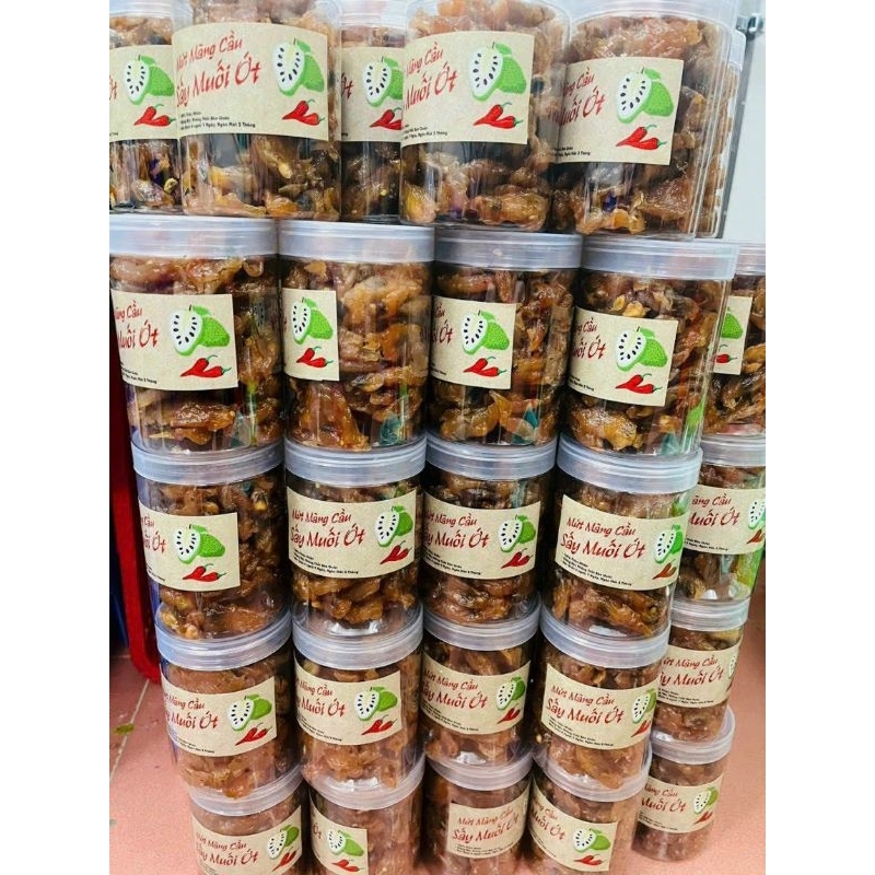 125k Hủ 500gr Mãng Cầu Sấy Dẻo