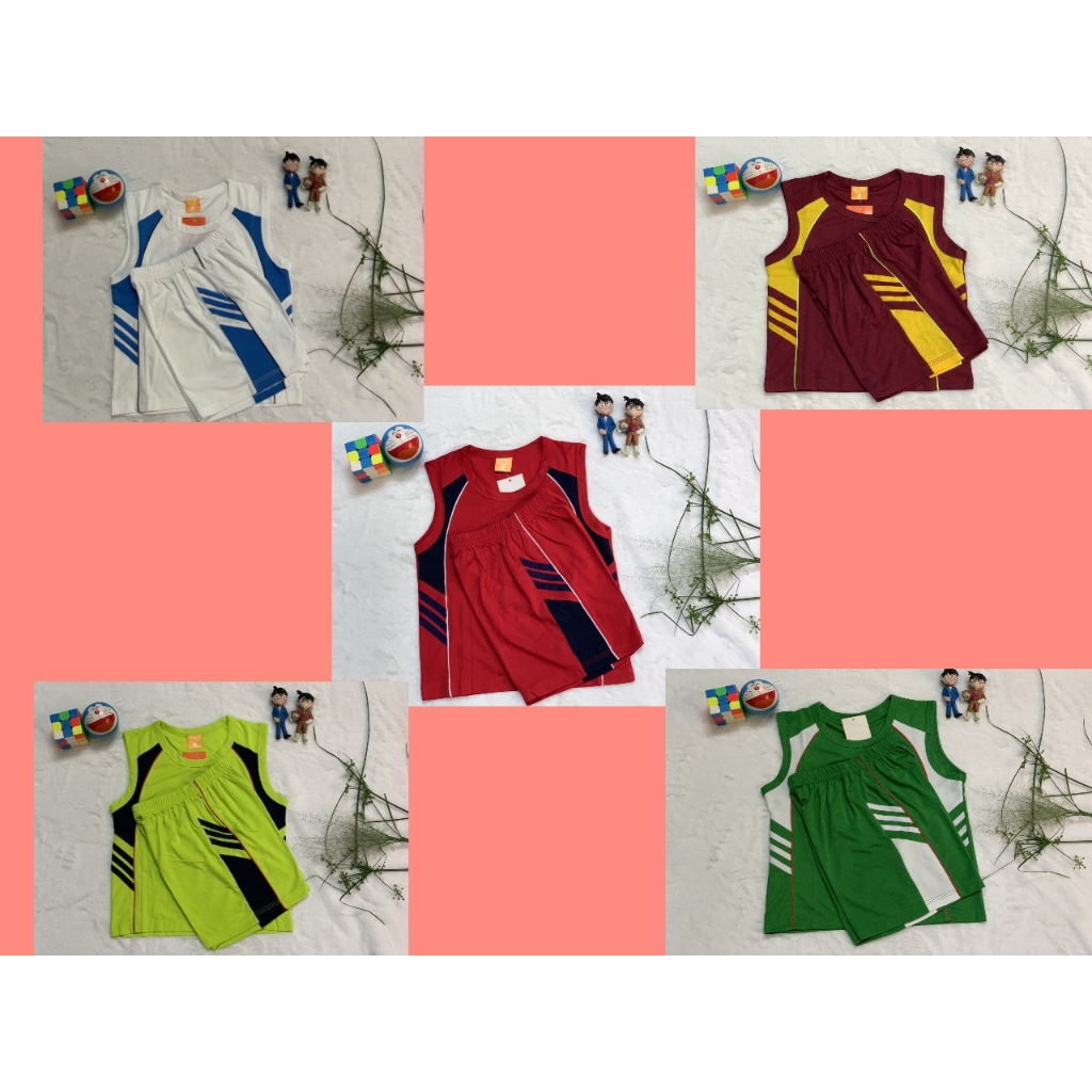 Combo 5 bộ đồ thể thao trẻ Em siêu rẻ ( 10 màu ngẫu nhiên ) SAT NACH- Cổ, viền & logo ngẫu nhiên