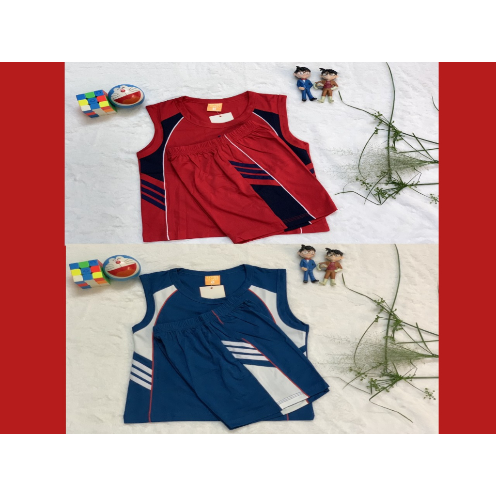 Combo 2 bộ thể thao trẻ Em từ 8kg - 70kg -  SAT NACH ( 10 màu - Cổ, viền & logo ngẫu nhiên)