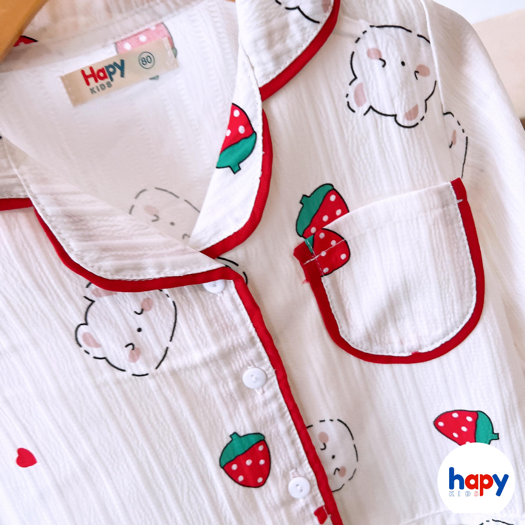 Đồ bộ bé gái, pijama cho bé gái mặc thu đông dài tay chất xốp Hapykids 23.b15