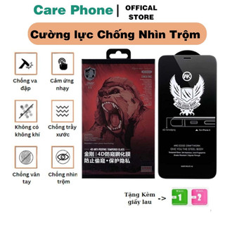  Kính cường lực iphone chống nhìn trộm KingKong x xs xsmax 11 12 13 14 pro promax -CarePhone 