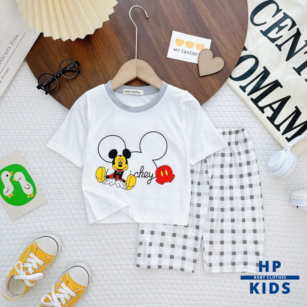 Bộ Lửng bé trai bé gái  From to hàng Minky Mom chính Hãng chất thun lạnh loại 1 cho bé 0 1  2 3 4 5 6 7 8t