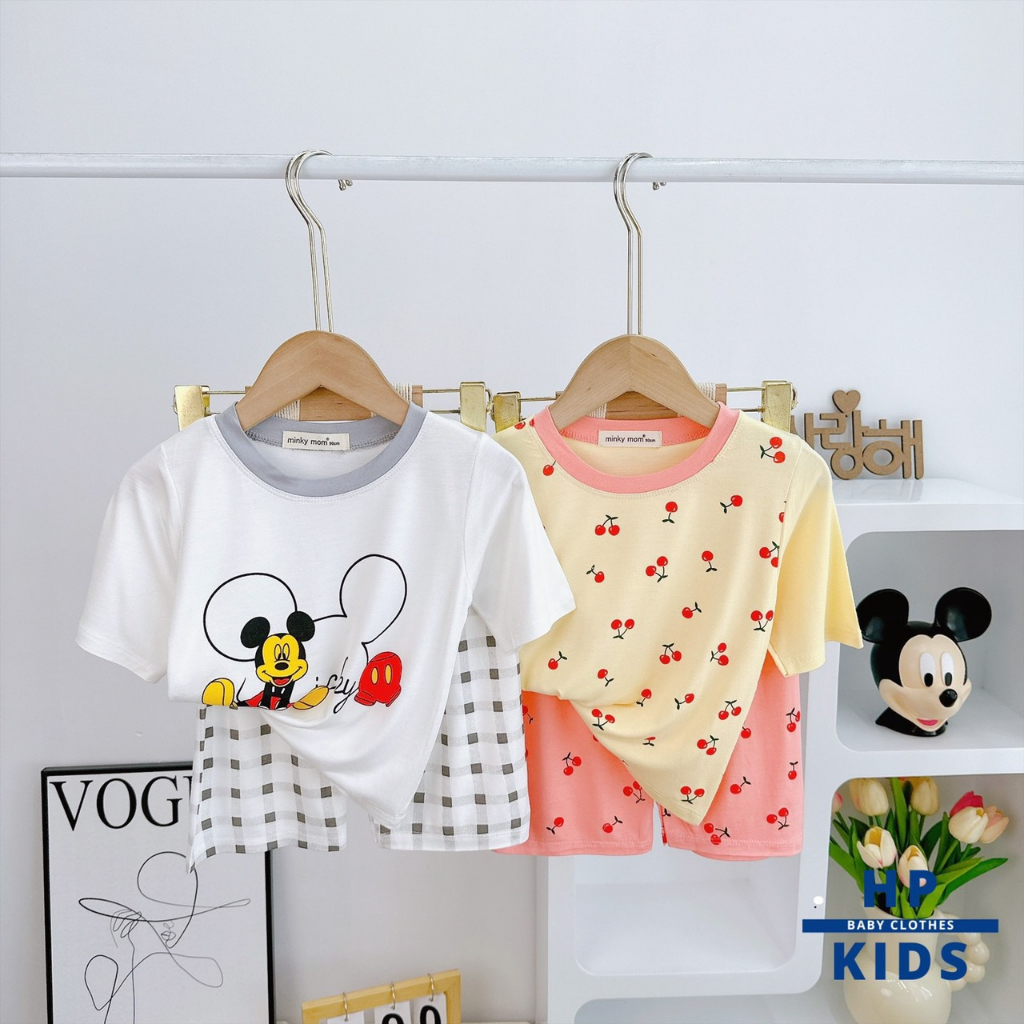 Bộ Lửng bé trai bé gái  From to hàng Minky Mom chính Hãng chất thun lạnh loại 1 cho bé 0 1  2 3 4 5 6 7 8t