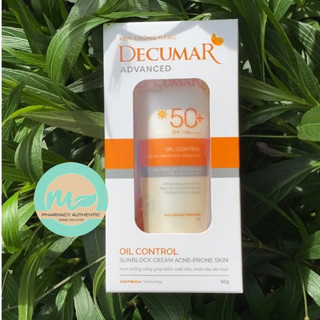 Kem Chống Nắng Ngăn Ngừa Mụn Decumar Advanced 50g, Kiểm Soát Nhờn, Thẩm Thấu Nhanh