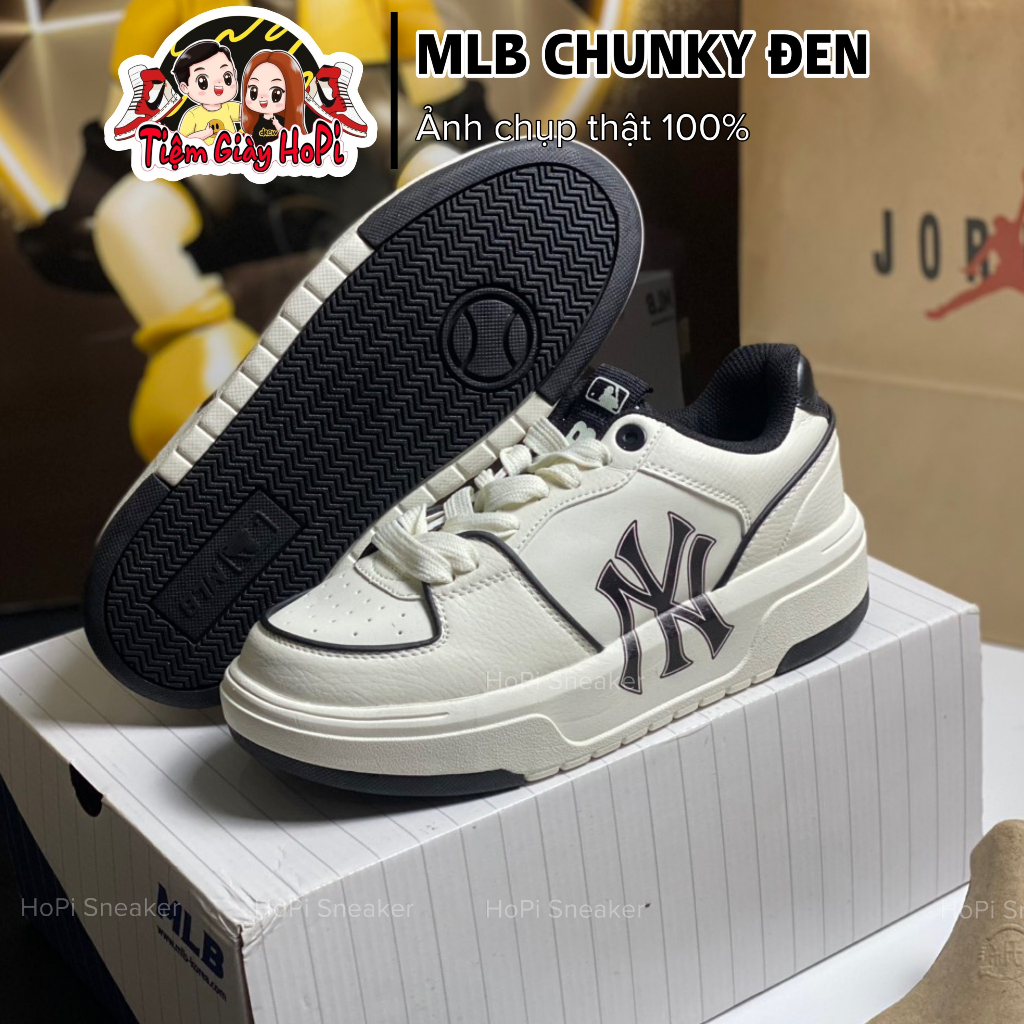 Giày Sneaker MLB_Chunky NY Đen. MLB_NY Đen. Full Box Bill I HoPi Sneaker