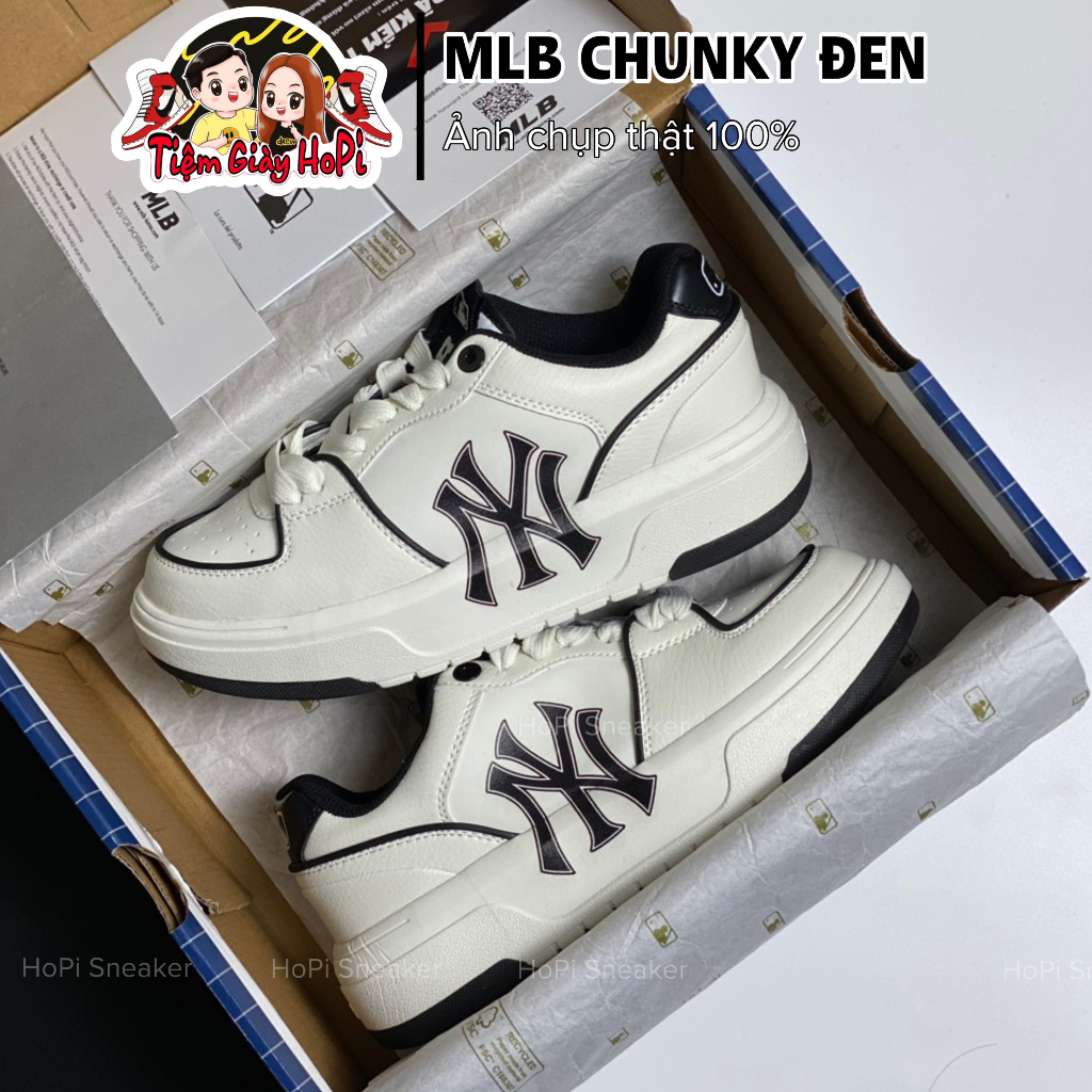 Giày Sneaker MLB_Chunky NY Đen. MLB_NY Đen. Full Box Bill I HoPi Sneaker