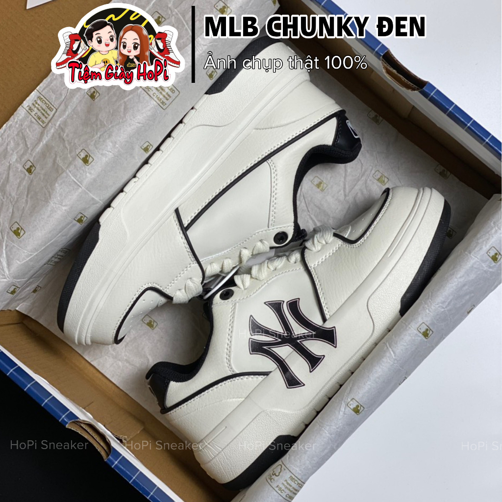 Giày Sneaker MLB_Chunky NY Đen. MLB_NY Đen. Full Box Bill I HoPi Sneaker