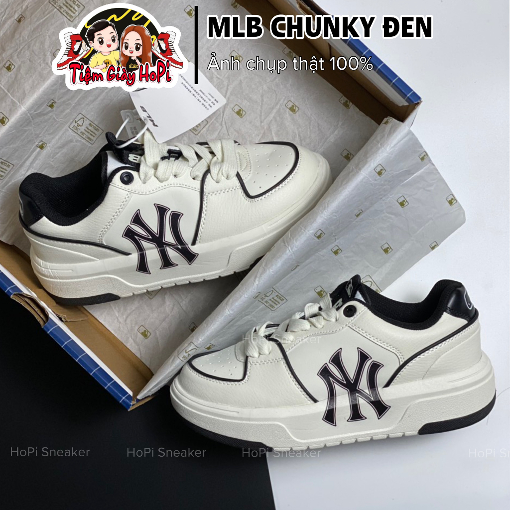 Giày Sneaker MLB_Chunky NY Đen. MLB_NY Đen. Full Box Bill I HoPi Sneaker